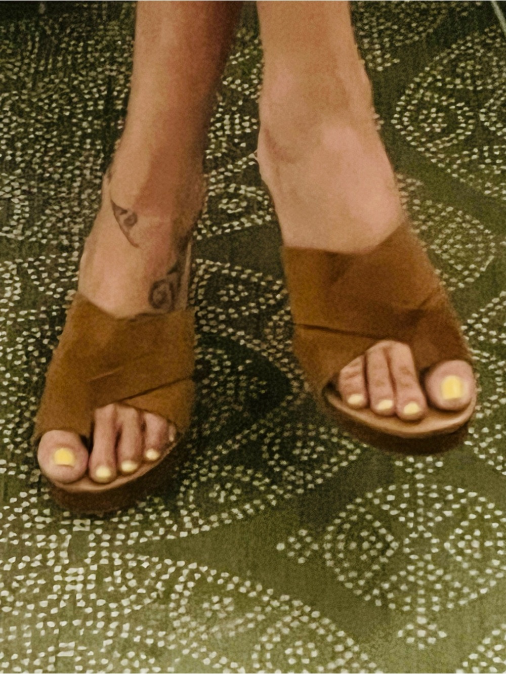 Sophia Milano ITALY made Wedge Slide Sandals SZ 8